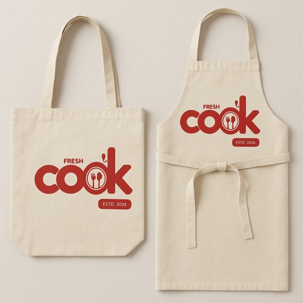 Delantal + Bolsa de tela personalizada